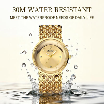 ⌚👑 Luxury Round Bracelet Watch Fashionable Women's Wristwatch