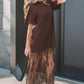 🔥Get 49% OFF NOW✨Floral Patchwork Short Sleeve T-Shirt Loose Fit Maxi Dress