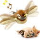 😻Realistic Sparrow Cat Toy – Rechargeable Chirping & Flapping Bird🐦