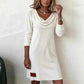 🔥Last Day 49% OFF - Women's Long Sleeve Cowl-Neck Knit Dress