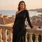 👗 49% OFF NOW! ✨ Women's Elegant One-Shoulder Jumpsuit – Wide-Leg Flow, Wrap Skirt Detail & Premium Breathable Fabric for a Chic Look 💃
