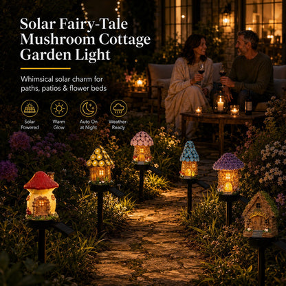 🎁Buy Set & Save 49%🌙🏡Solar Fairy-Tale Mushroom Cottage Garden Light