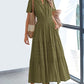 ⏰Hot Sale 49% OFF🎉Women's Lightweight Short Sleeve V Neck Elastic Waist Dress