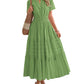 ⏰Hot Sale 49% OFF🎉Women's Lightweight Short Sleeve V Neck Elastic Waist Dress