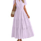 ⏰Hot Sale 49% OFF🎉Women's Lightweight Short Sleeve V Neck Elastic Waist Dress