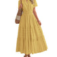⏰Hot Sale 49% OFF🎉Women's Lightweight Short Sleeve V Neck Elastic Waist Dress