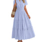 ⏰Hot Sale 49% OFF🎉Women's Lightweight Short Sleeve V Neck Elastic Waist Dress