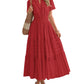 ⏰Hot Sale 49% OFF🎉Women's Lightweight Short Sleeve V Neck Elastic Waist Dress