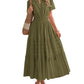 ⏰Hot Sale 49% OFF🎉Women's Lightweight Short Sleeve V Neck Elastic Waist Dress