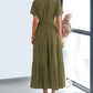 ⏰Hot Sale 49% OFF🎉Women's Lightweight Short Sleeve V Neck Elastic Waist Dress