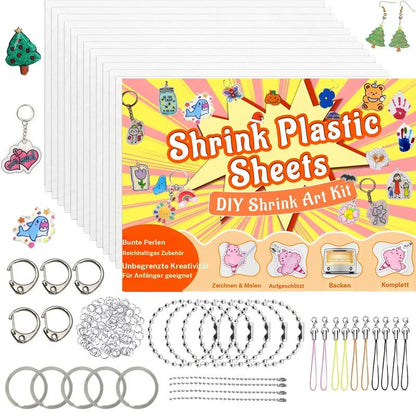 DIY Shrinky Dinks Keychain Set,Kids Art Activities and Party Favors