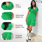 Women's Elegant Waist Tie V-Neck Ruffle Dress