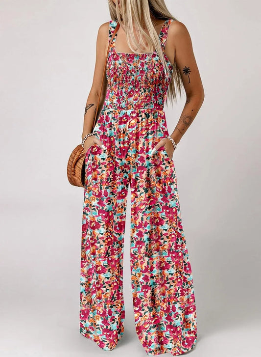 🏖️Hot Sale 49% OFF🌼Women’s Casual Print Sleeveless Overalls Jumpsuits 2