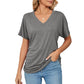 💕Hot Promotion- UP TO 49% OFF🌷V-Neck Solid Color Loose Ladies Tops