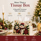 🎄✨ Decorative Beaded Christmas Tissue Box Cover – Elegant Santa, Snowman & Reindeer Holiday Decor