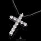 🎄Christmas promotion🎁--Moissanite Inlaid Silver Cross Necklace-Necklace Size 40cm+5cm