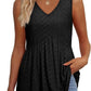 💜LAST DAY PROMOTION - 49%OFF💜Women's Print Flowy Sleeveless V Neck Peplum Tank Tops