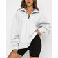 🔥Last Day Promotion-49% OFF🤩Womens Zip-Up Dropped Shoulder Sweatshirt