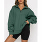 🔥Last Day Promotion-49% OFF🤩Womens Zip-Up Dropped Shoulder Sweatshirt