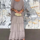 💐Elegant Round Neck Mesh Floral Layered Dress