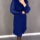 🔥Round neck dresses with plain rhinestones for women