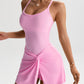 👗🏃 Women's Sport Tank with Built-in Shorts – Sleeveless, Slim-Fit, Knee-Length – Perfect for Golf, Yoga & Active Days. 🔥✨