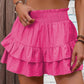 📢📢49% OFF !! ⏰Solid Color Stretch Waist Layered Short Skirt