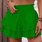 📢📢49% OFF !! ⏰Solid Color Stretch Waist Layered Short Skirt