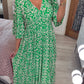 🔥Hot Sale 40% OFF 💞 Bohemian Casual Print V-Neck Long Dress