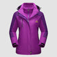3-in-1 waterproof winter coat, fleece-lined, two-piece suit, ski and hiking jacket with hood