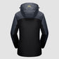 3-in-1 waterproof winter coat, fleece-lined, two-piece suit, ski and hiking jacket with hood