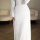 Long Sleeve Split Loose Casual Dress
