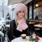 🎅CHRISTMAS SALE 49% OFF!🔥Fluffy Fur Bucket Hat Warm Winter Hat + Free Matching Scarf ⏰