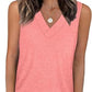 💖LAST DAY SALE: ￡13.99!!🏆Flash Sale🔥Women's Sleeveless V-Neck Slimming Loose Fit Casual Tank Top🎽