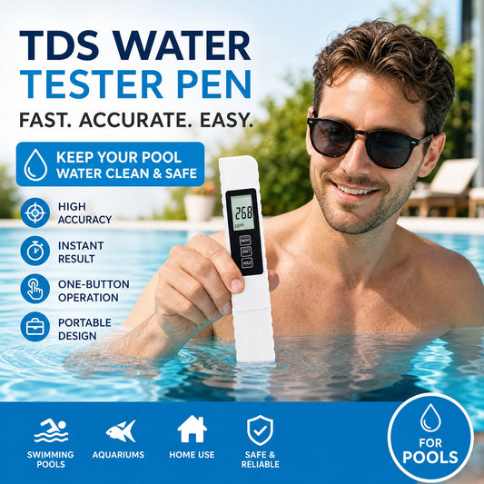 💧 ✨ 3-in-1 TDS Water Quality Tester - Measures pH, Chlorine, and Hardness with LCD Display for Pools and Aquariums 🌊📱