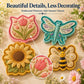 ⏳ Last Day 50% OFF – 🌸 8-Design Spring Garden Mini Pie Mold Collection | Reusable Embossed Molds for Shaping Detailed Bee, Butterfly, Ladybug, Sunflower, Cottage & More 🥧✨