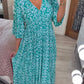 🔥LAST DAY SALE 49% OFF🔥Bohemian Casual Print V-neck Waist Wrap Long Dress