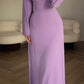 Long Sleeve Split Loose Casual Dress