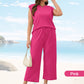 💜 LAST DAY PROMOTION - 49%OFF 💜 Women's Casual Sleeveless Top & Wide-Leg Pants Set