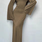 Long Sleeve Split Loose Casual Dress