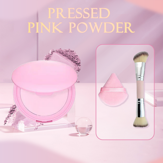【💥Final 3-hour Preferential Deal 💥】Buy 2 get 1 free💗Pressed Pink Powder with Brush and Triangle Puff💗