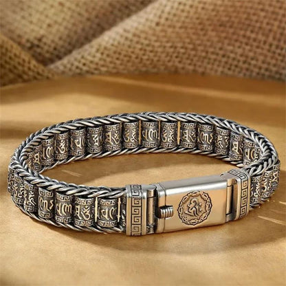 🥳BUY MORE SAVE MORE🥳💞50K+ SOLD!✨ 💝Tibetan Prayer Wheel Bracelet – 925 Sterling Silver, Lucky Charm & Valentine's Day Gift