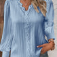 🎁2026 New Year Hot Sale🎁Women's Long Sleeve V-Neck Lace Loose Shirt