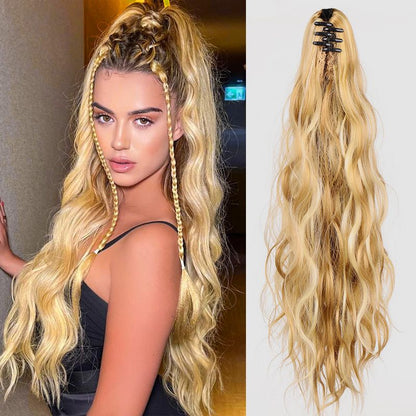 💜 LAST DAY PROMOTION - 49%OFF💜Curly Wig High Ponytail with claw clip