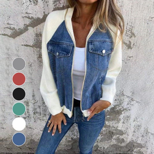 Summer Sale New Products 49% off🍃🔥New fashionable creative denim splicing jacket for women