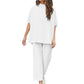 🌸Summer Hot Sale 49%OFF🌸Women's 3/4 Sleeve Capelet Wide-Leg Pants Set