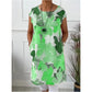🔥 50% OFF 👗 Butterfly Print Knee-Length Dress – Whimsical Breeze, All-Day Ease ✨