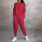 Fashion, Casual ✨Long sleeve with round neck ＆ pants 2-piece set