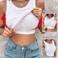 🔥💐SPRING DAY SALE⚡50K+ SOLD!💖Ribbed Stretchy Tank Top with Shelf Bra