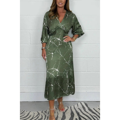 HOT SALE - 49% OFF🥰🥰V-Neck Long Sleeve Midi Dress